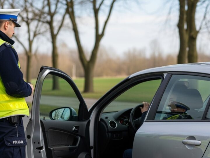 Pijany kierowca utknął w zaspie podczas próby odjazdu
