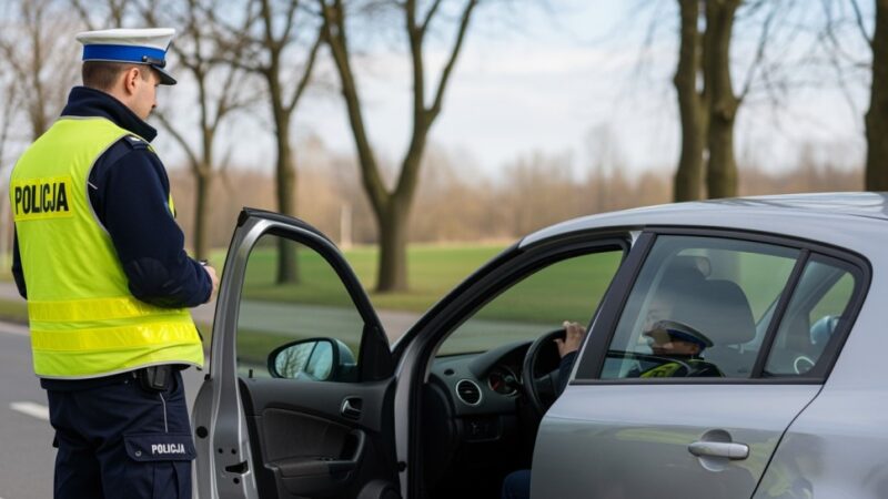 Pijany kierowca utknął w zaspie podczas próby odjazdu