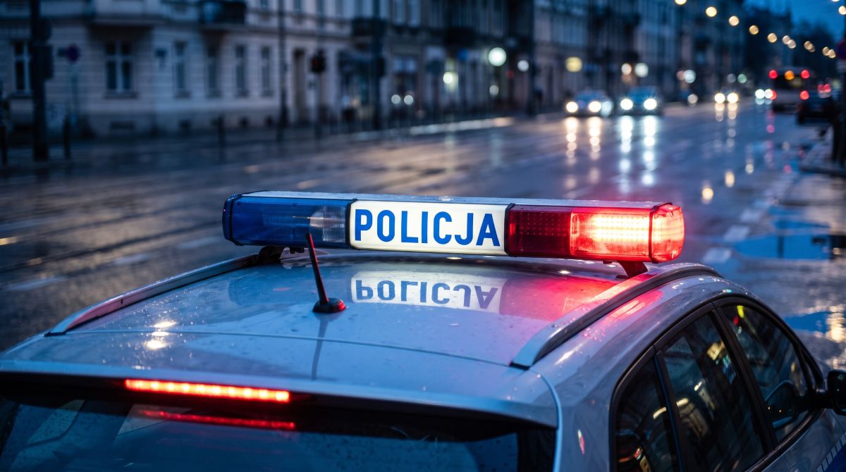 Policja likwiduje stoisko z podróbkami odzieży na targowisku w Pułtusku